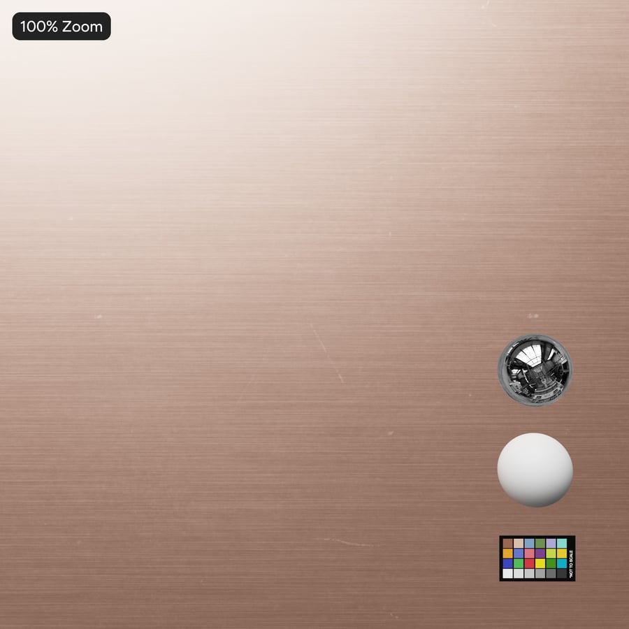 Fırçalanmış Bakır Metal Doku, Rose Gold