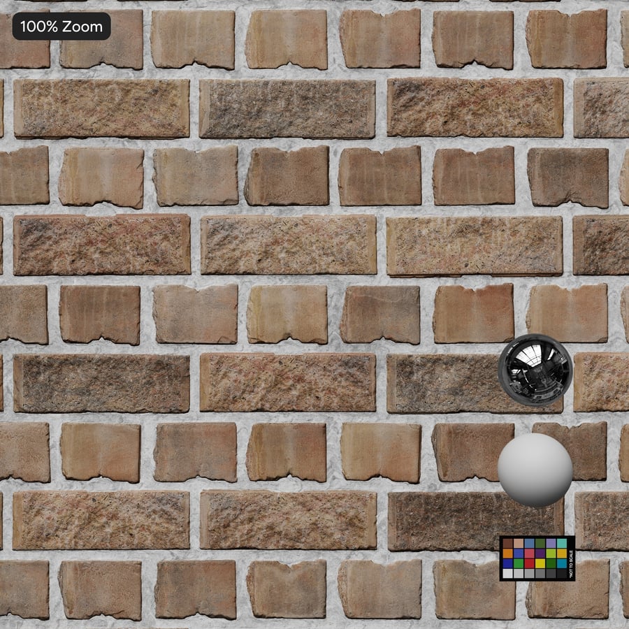 Rusticated English Bond Brick Wall Texture, Brown