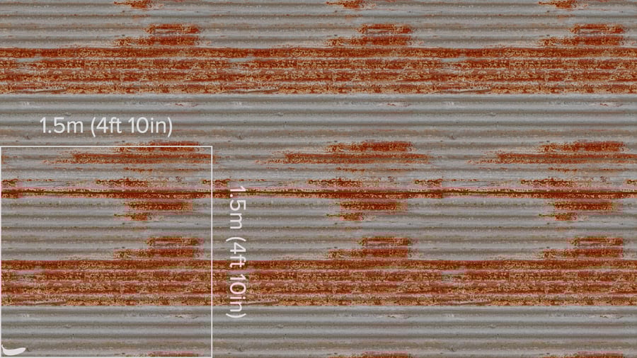 Textura de metal enferrujado com nervuras
