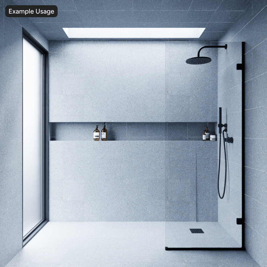 Square Terrazzo Matte Tile Texture, Gray