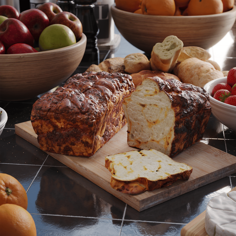 Cheese Food Bread Models