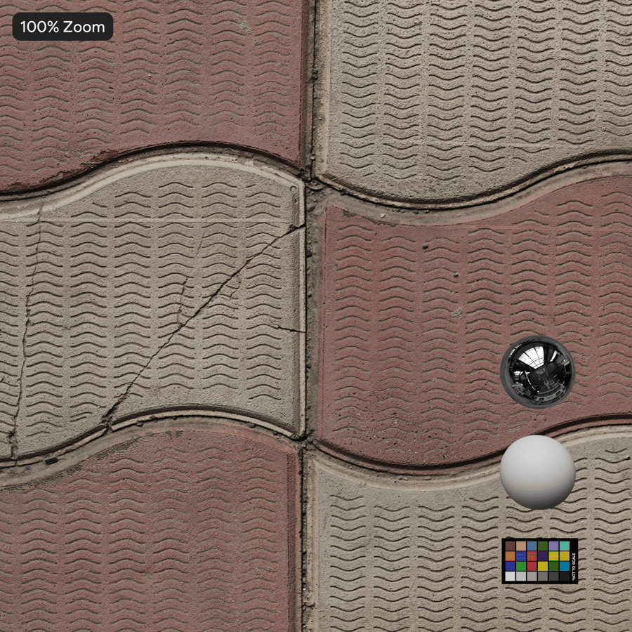 Wave Paver Textur, rutmönstrad