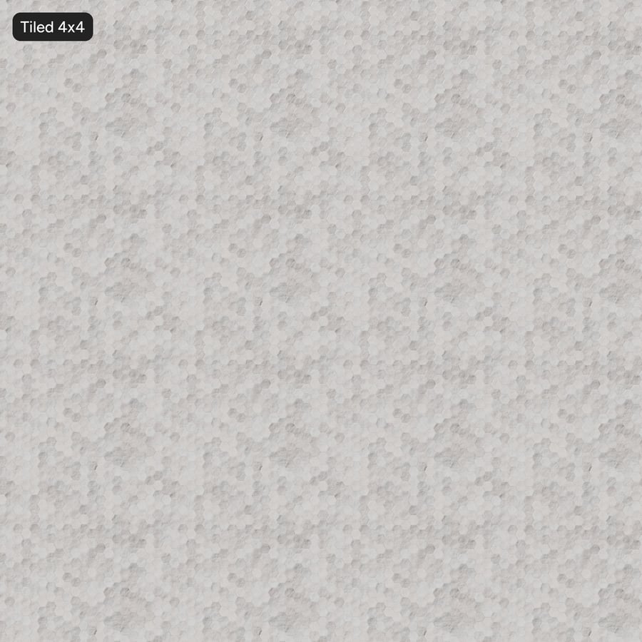 Azulejo Hexagonal Zellige Textura Brilhante, Branco
