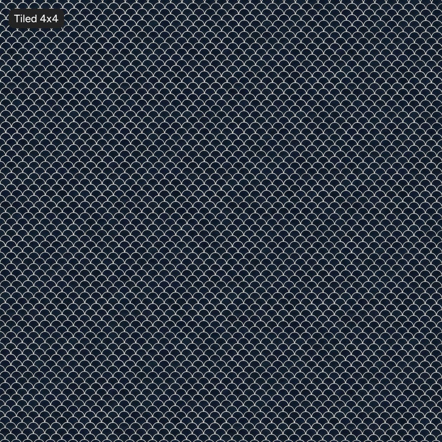 Texture de carreaux brillants en céramique Fishscale, marine anthracite