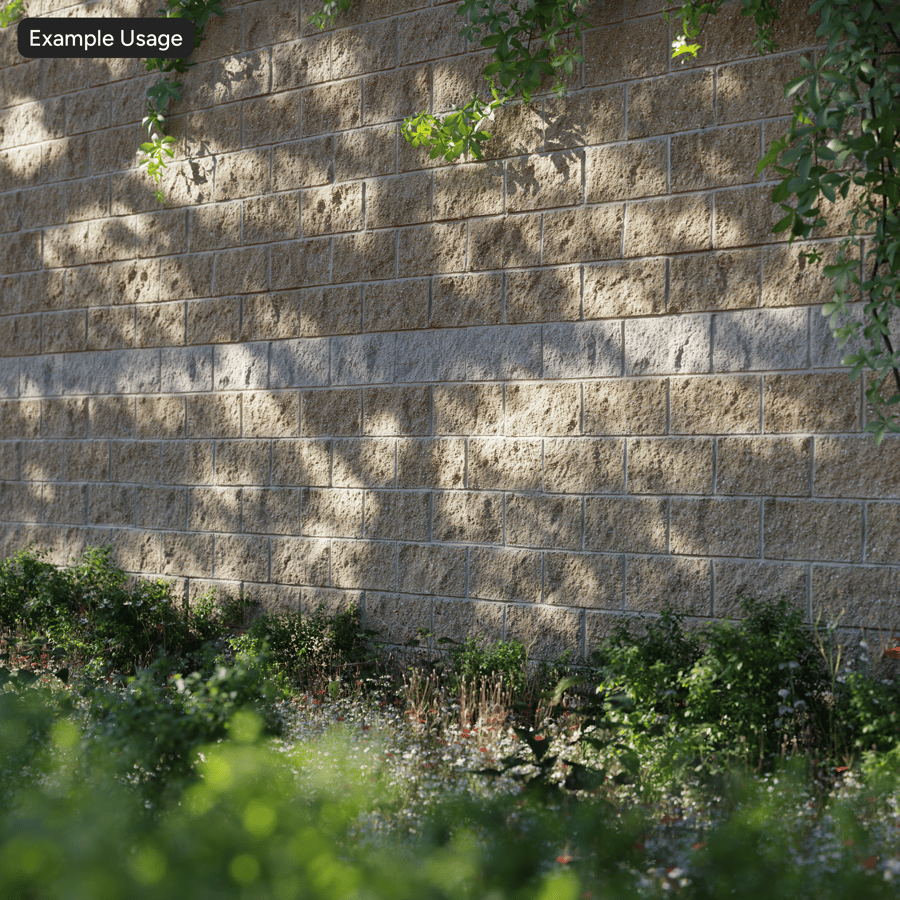 Split Face Concrete Block Wall Texture, Yellow