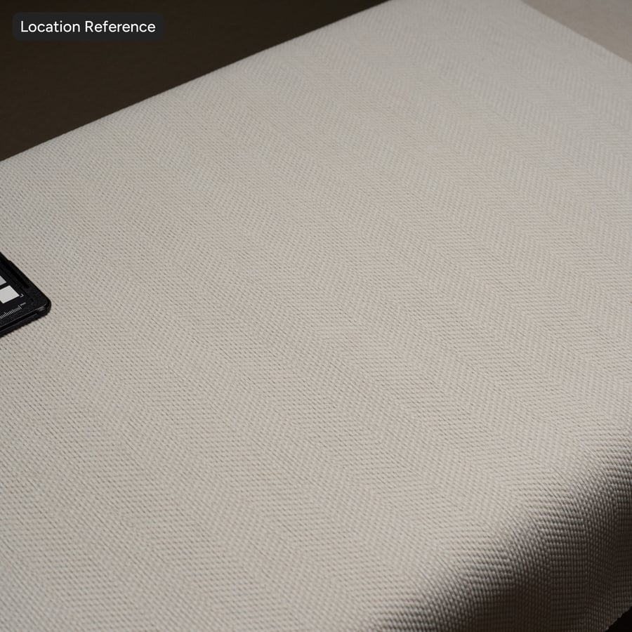 Textura de tecido para estofamento em espinha de peixe, off-white