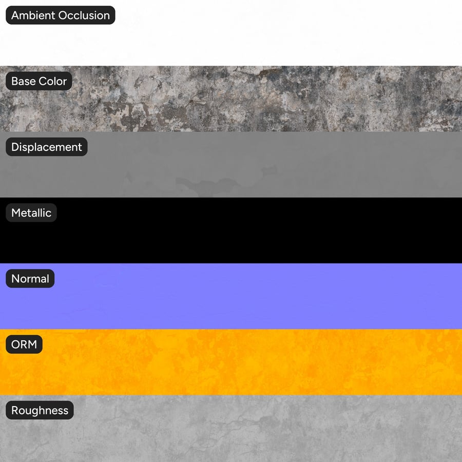 Cracked Mottled Concrete Wall Texture