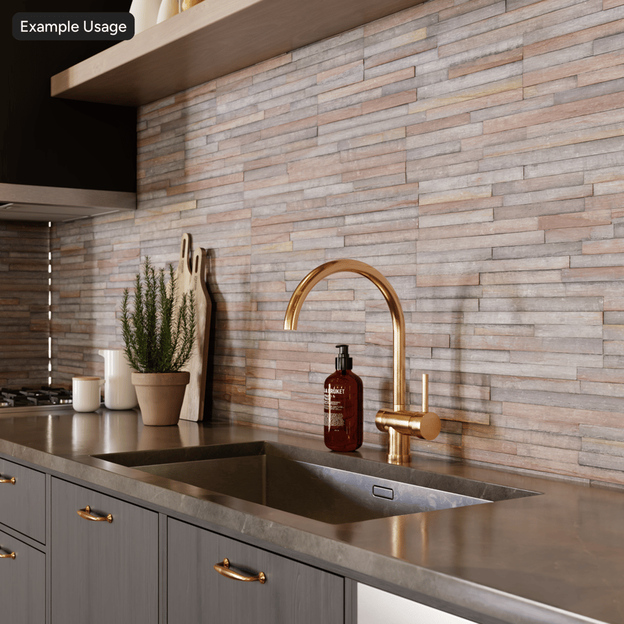Texture murale en pierre de taille lisse Amber Falls