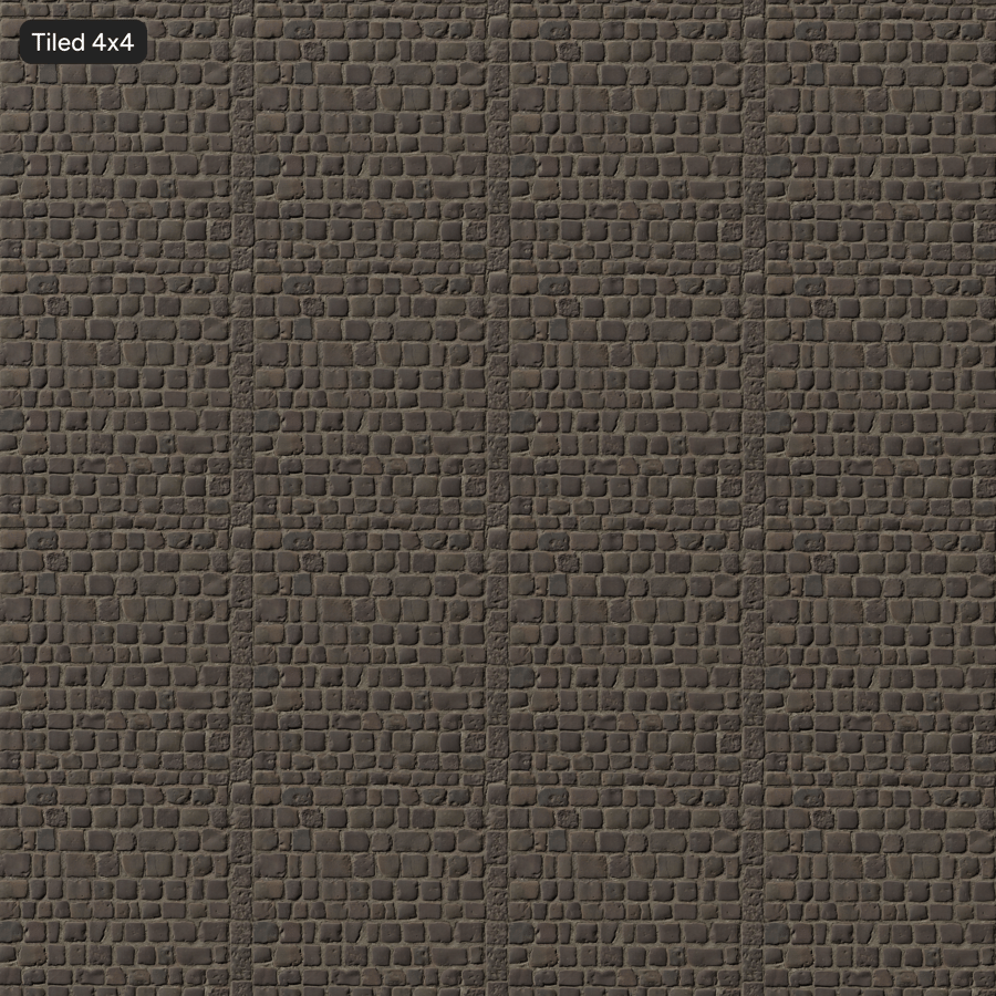 Pavimentazione in ciottoli sporchi