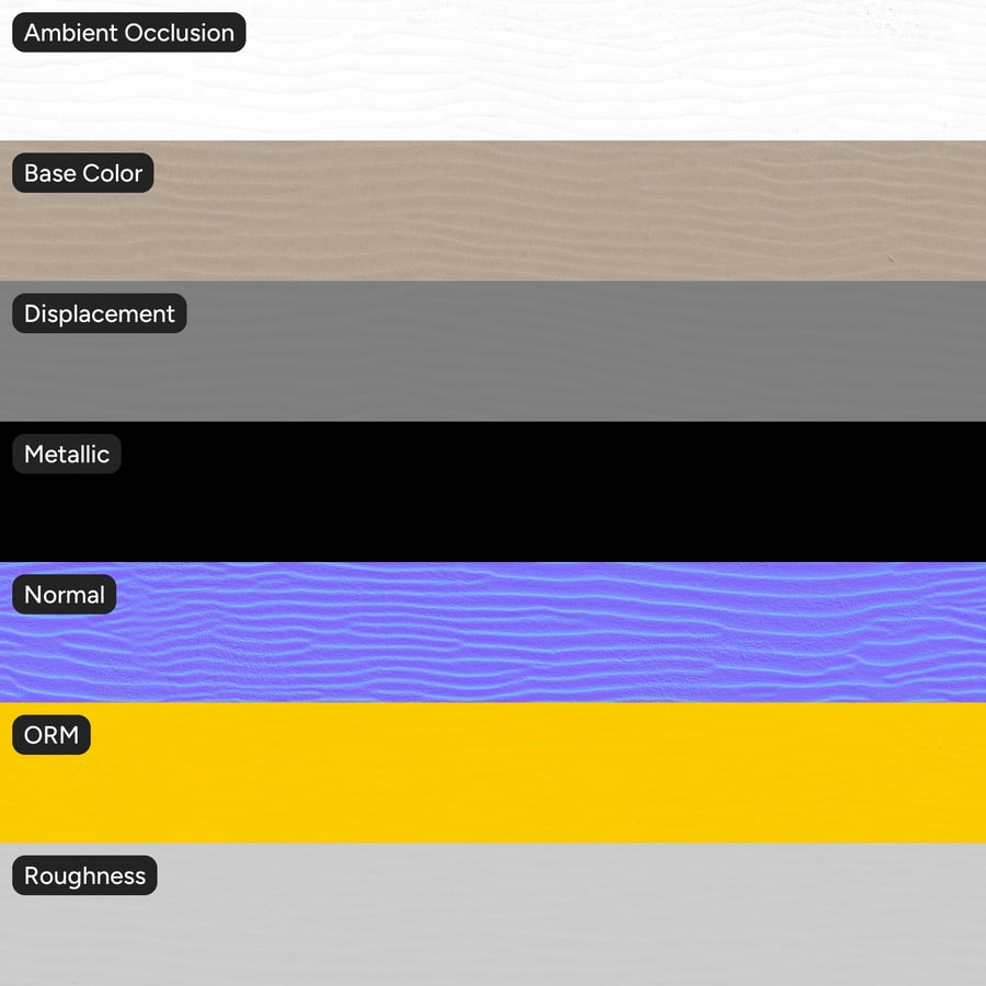 Dry Rippled Sand Texture