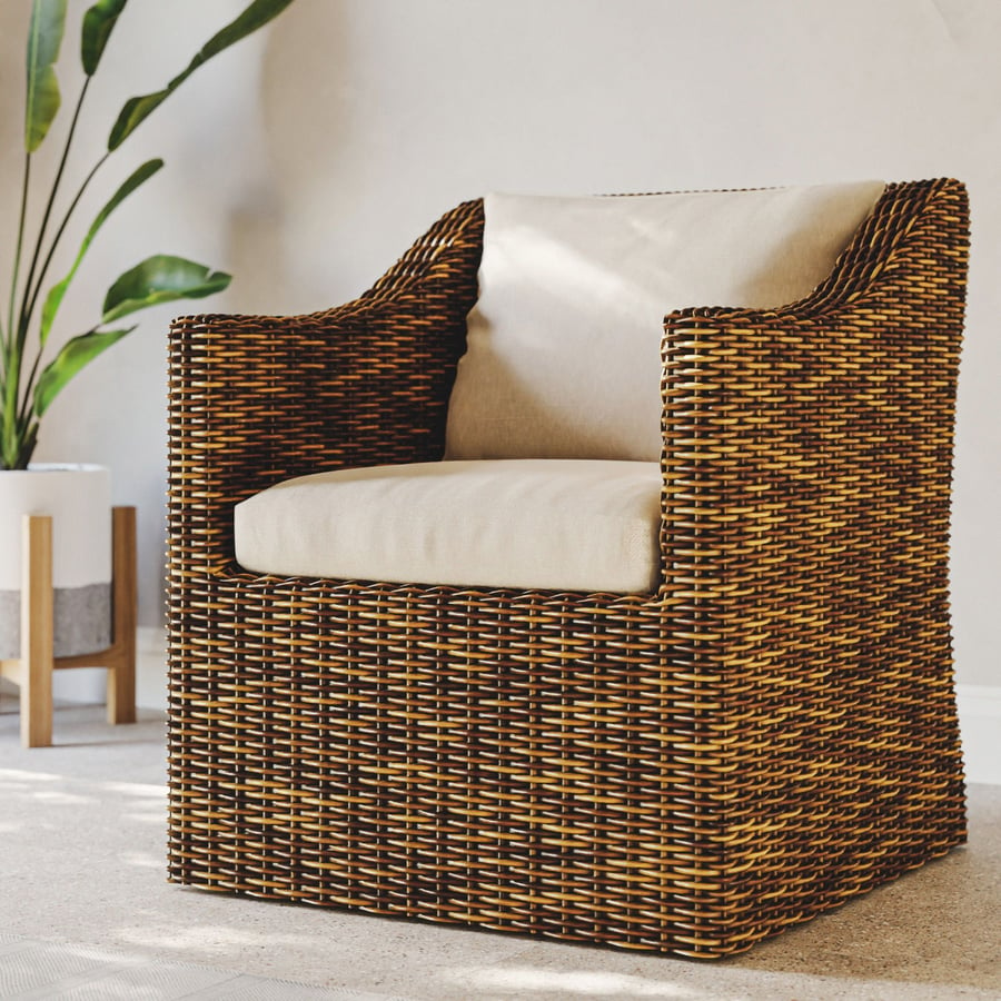 Stained Wicker Weave Texture, Brown