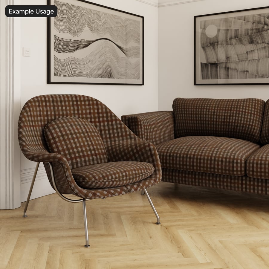 Plaid Upholstery Fabric Texture