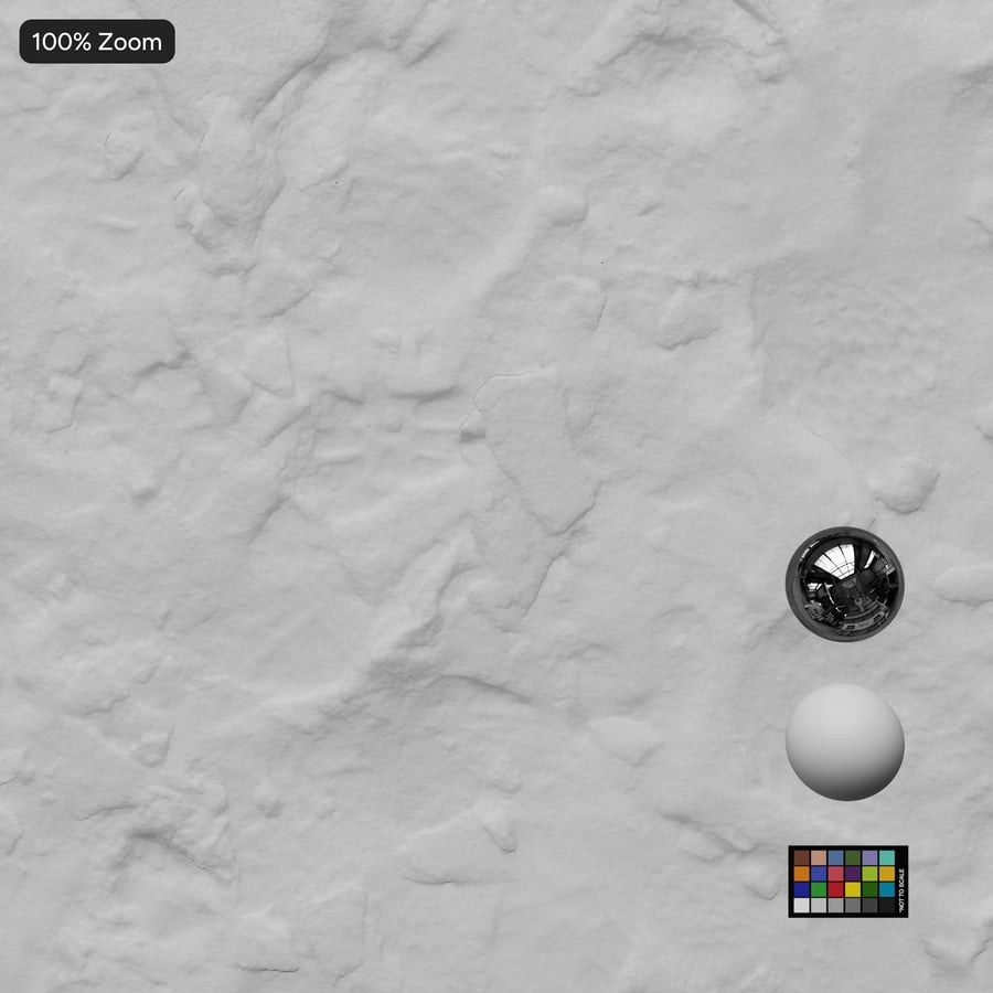 Footprints on Thick Snow Texture