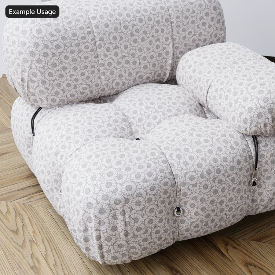 Orakelblume Pattern Upholstery Fabric Texture, Blush Pink & Grey