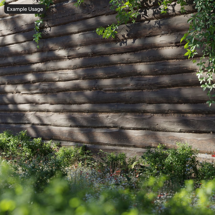 Rustic Wood Log Siding Wall Texture