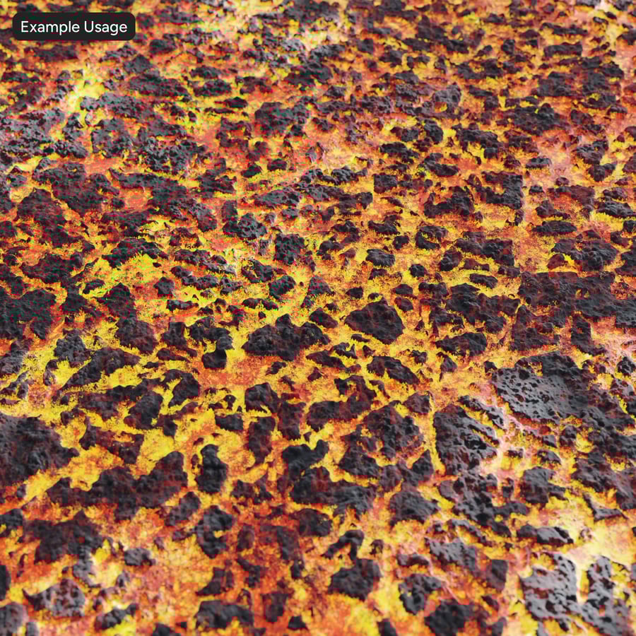 Textura de lava fortemente rachada