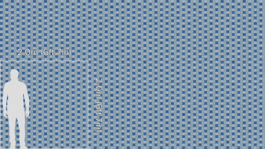 3D Squares Acoustic Tile Texture, Blue