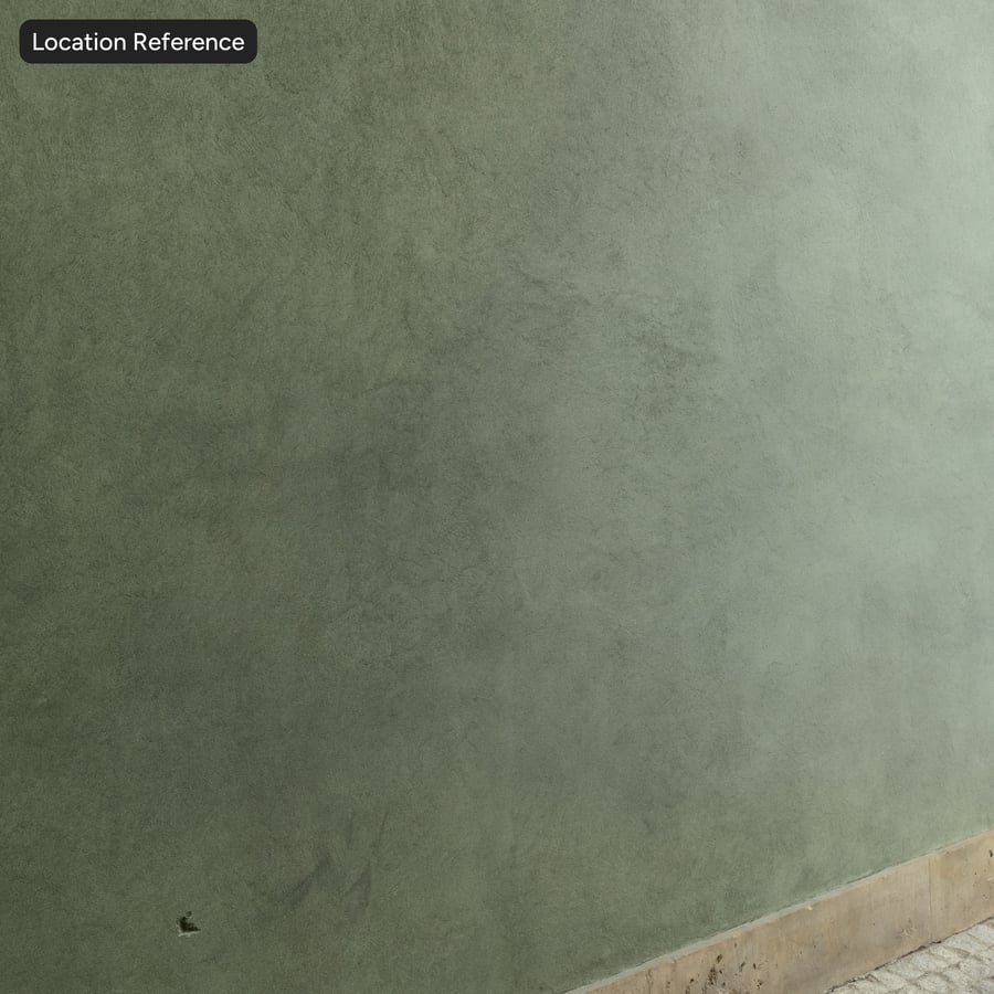 Textura de gesso mate com bolhas, verde