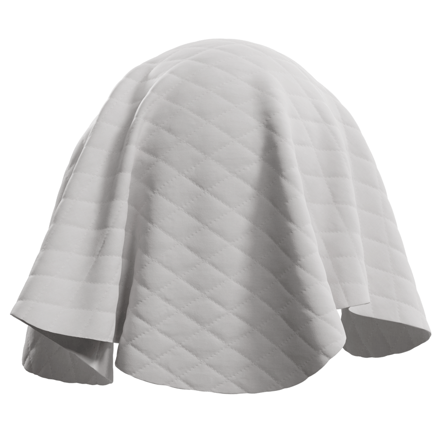 Quilted Muslin Fabric Texture, White