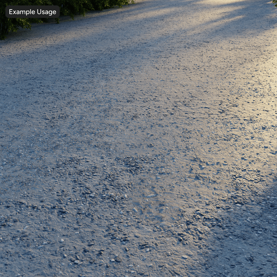 Texture de route en gravier