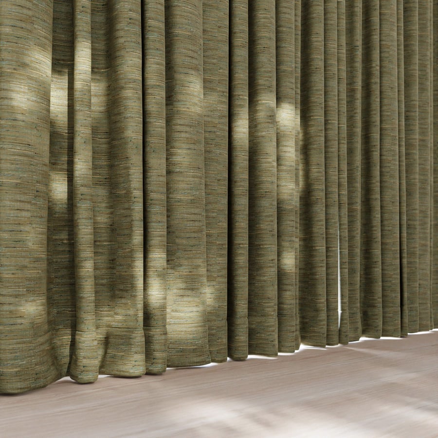 Tecido para cortinas liso, verde