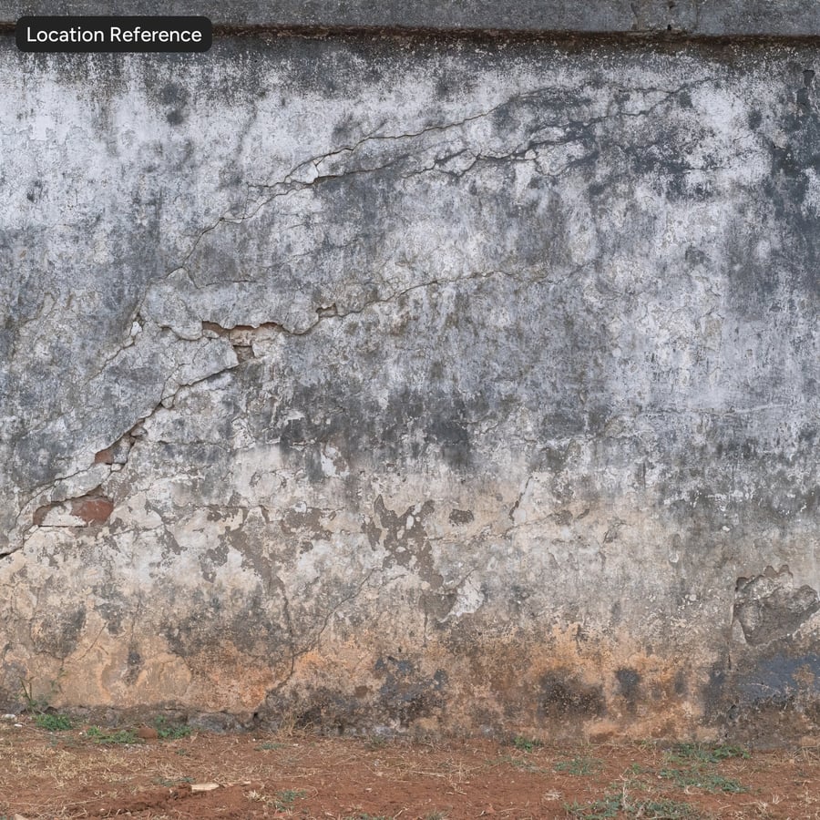 Cracked Mottled Concrete Wall Texture
