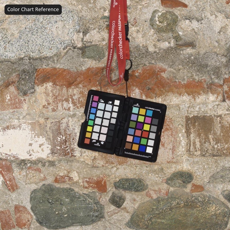 Weathered Layered Brick and Rubble Wall Texture