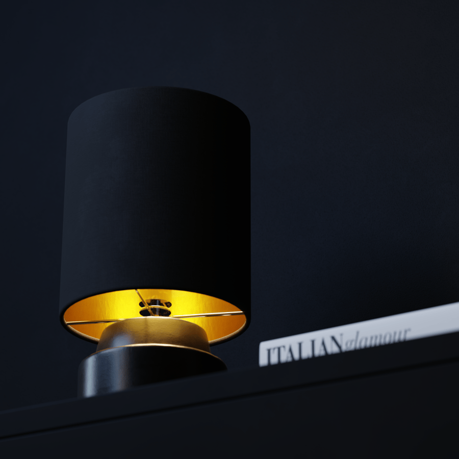 Lâmpada Eno Ceramic Chic Shade, preta