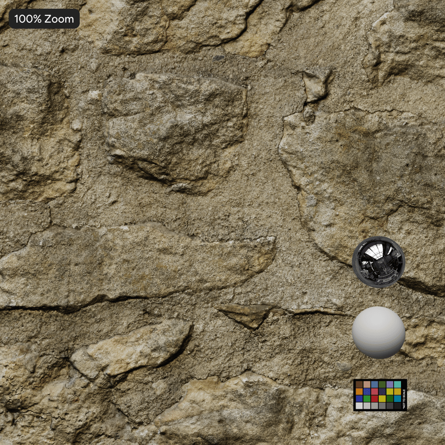 Old Rubble Stone Wall Texture