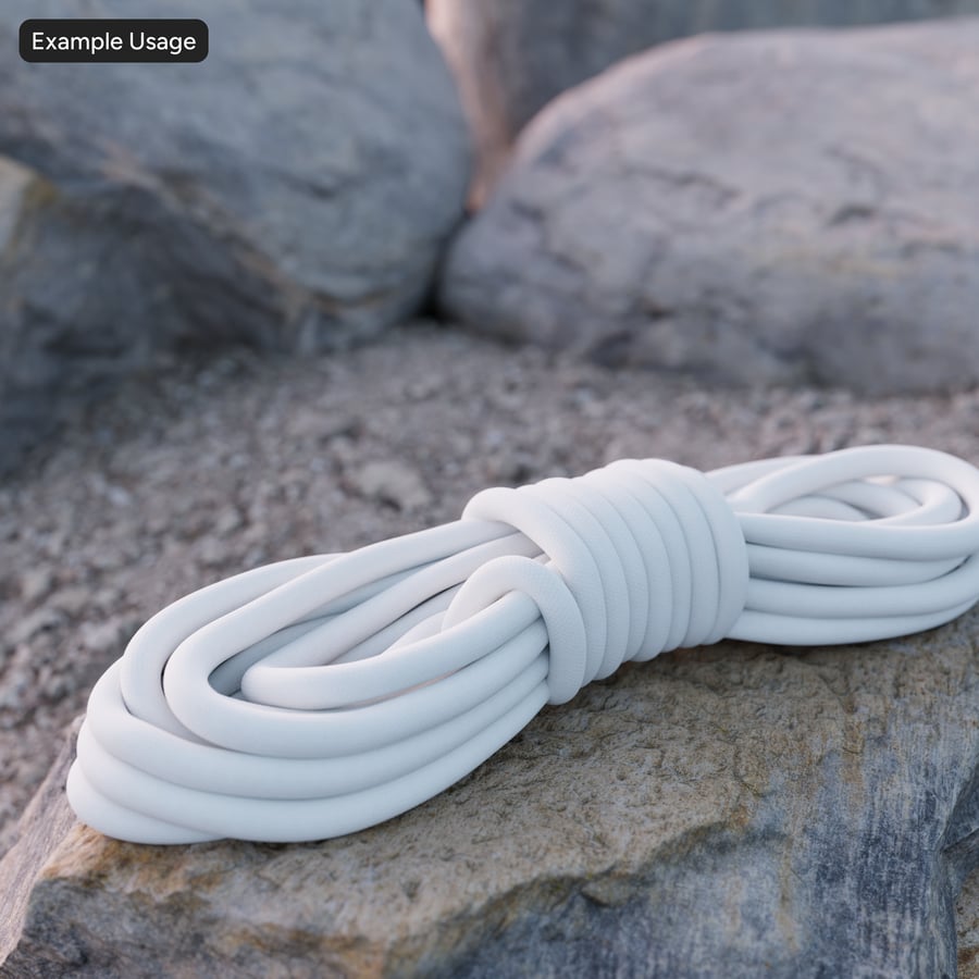 Braided Cord Texture, White