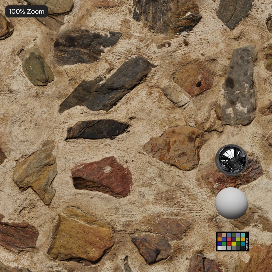 Rubble Stone Sidewalk Texture