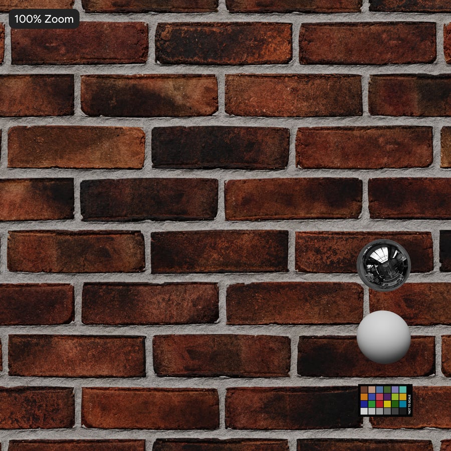 Sandfaced Running Bond Brick Wall Texture, Orange