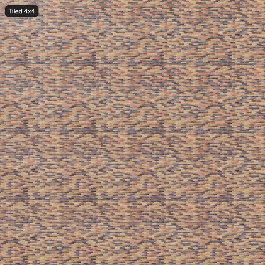 Sandfaced Running Bond Brick Wall Texture, Multicolored