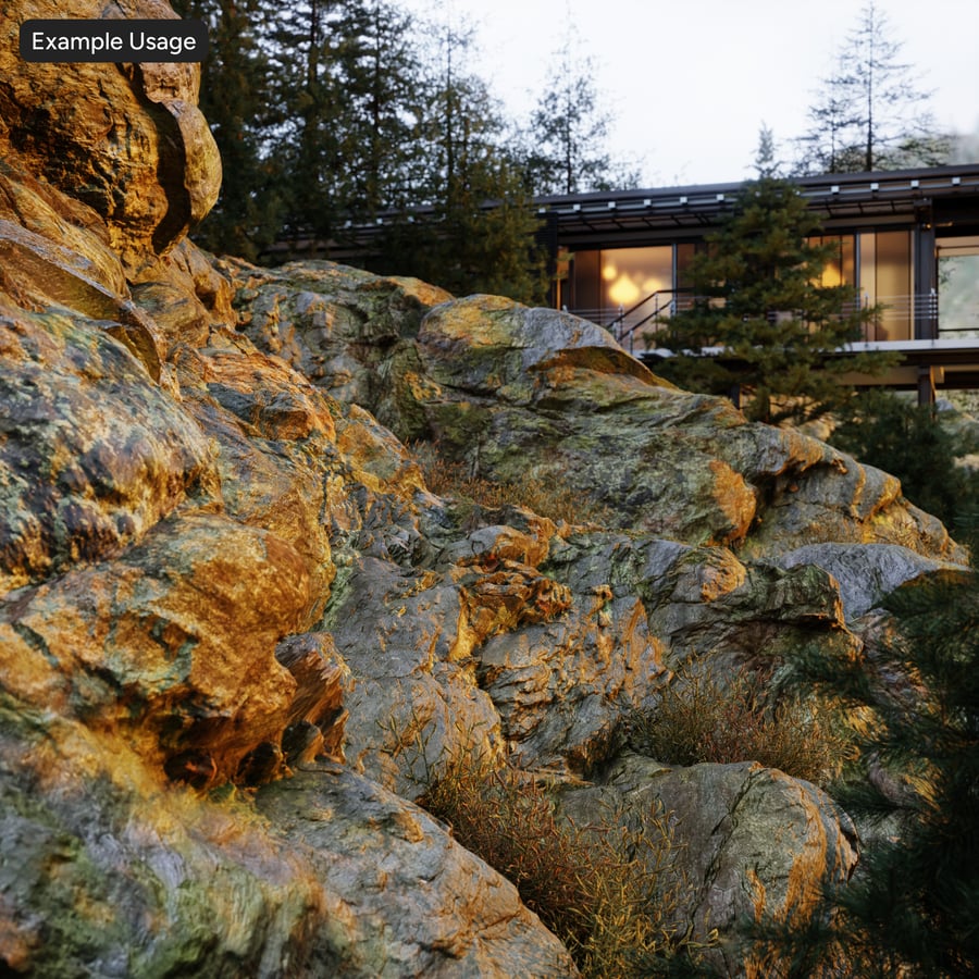 Texture de falaise rocheuse forestière