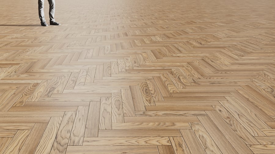 Herringbone Pattern Oak Wood Flooring Texture, Light Brown