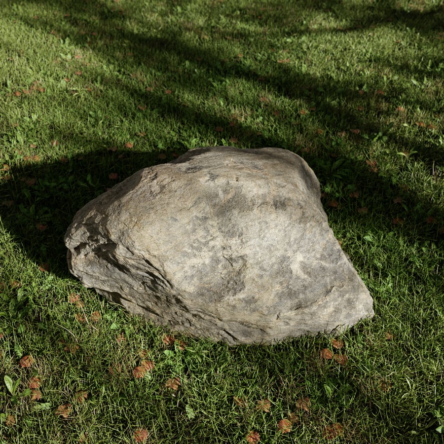 Toned Smooth Large Rock Boulder Model, Yellow