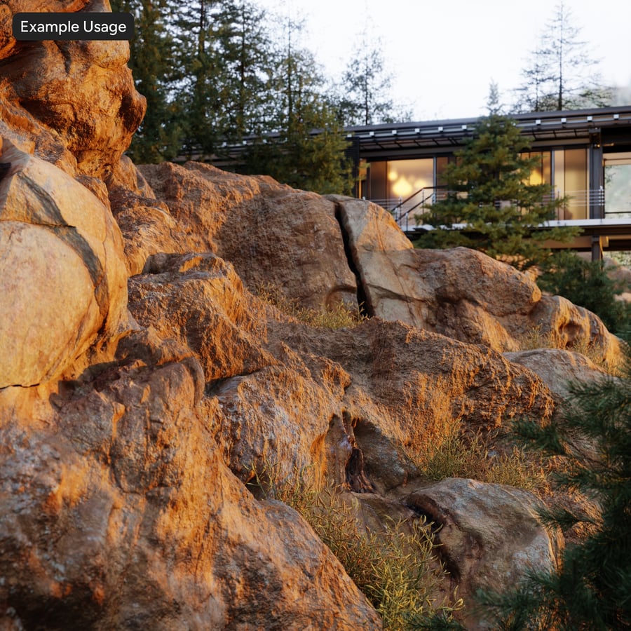 Forest Cliff Rock Texture, Brown