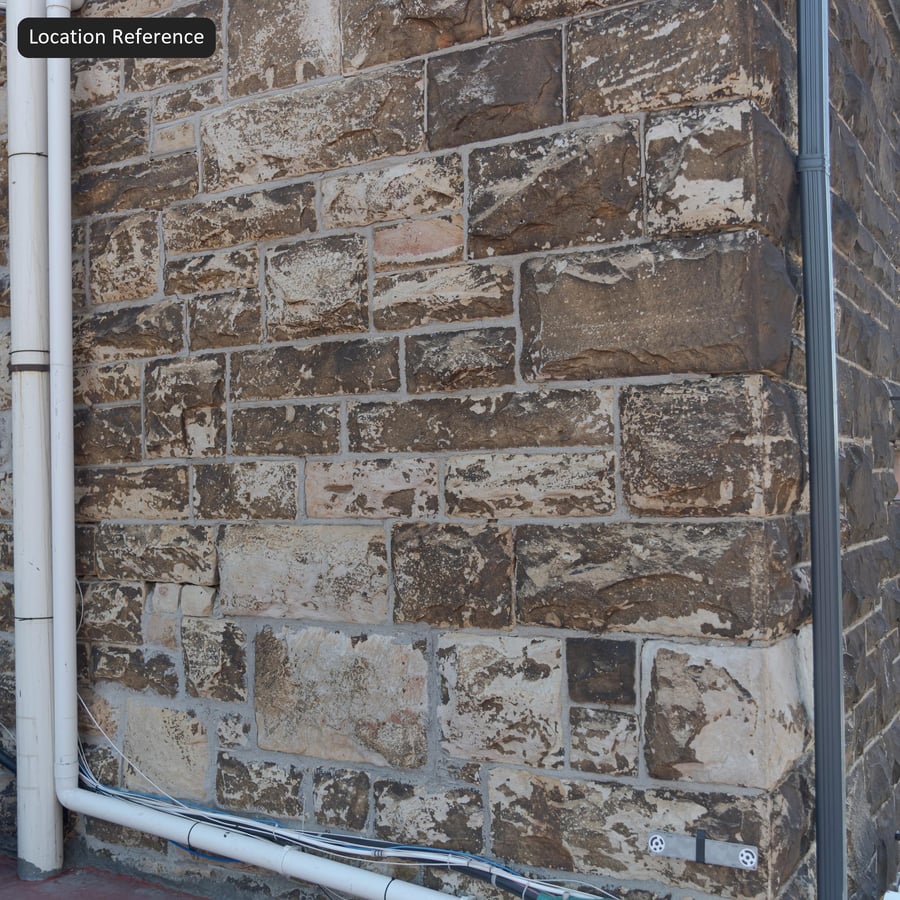 Họa tiết tường đá vụn phong hóa, màu be ấm