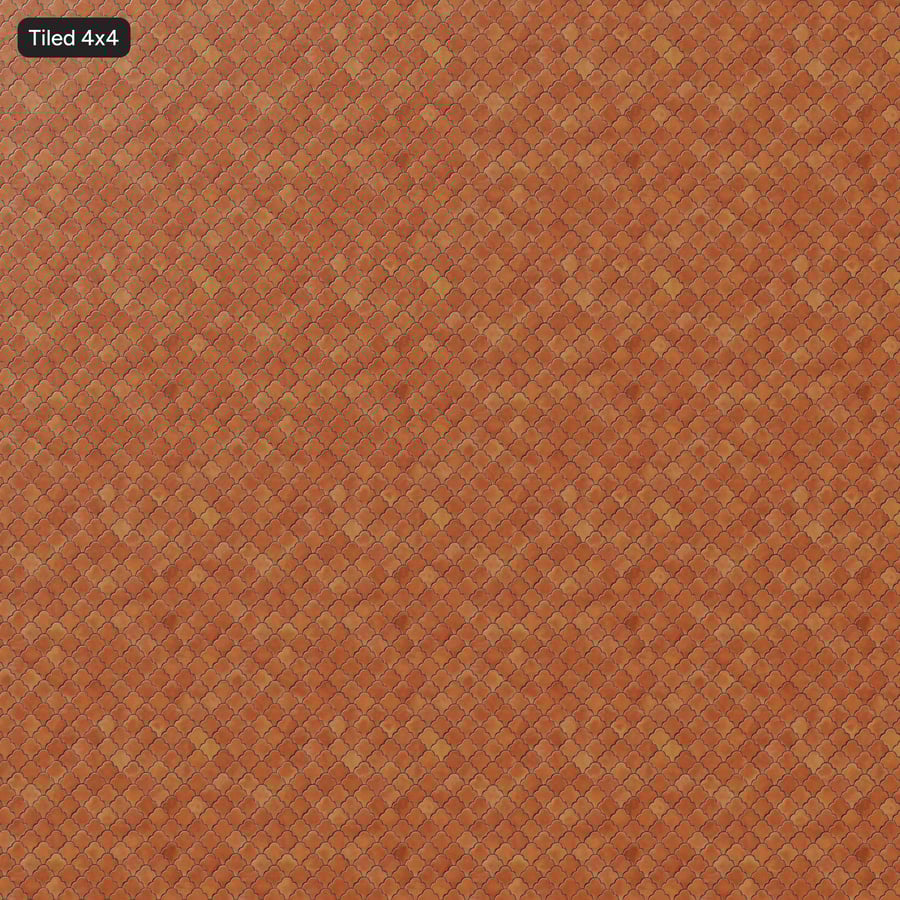 Textura de azulejo mate em terracota arabesco, laranja claro