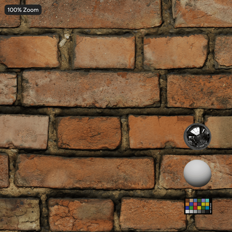 Old Mortared Running Bond Brick Wall Texture