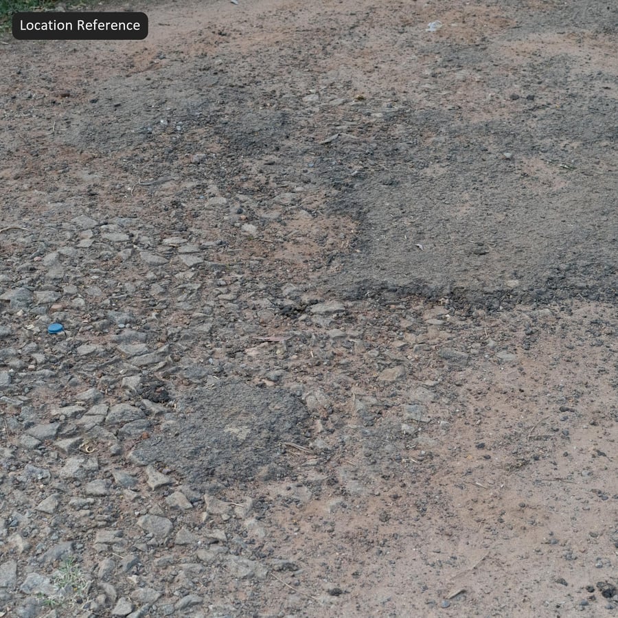 Textura asfáltica de áridos sucios