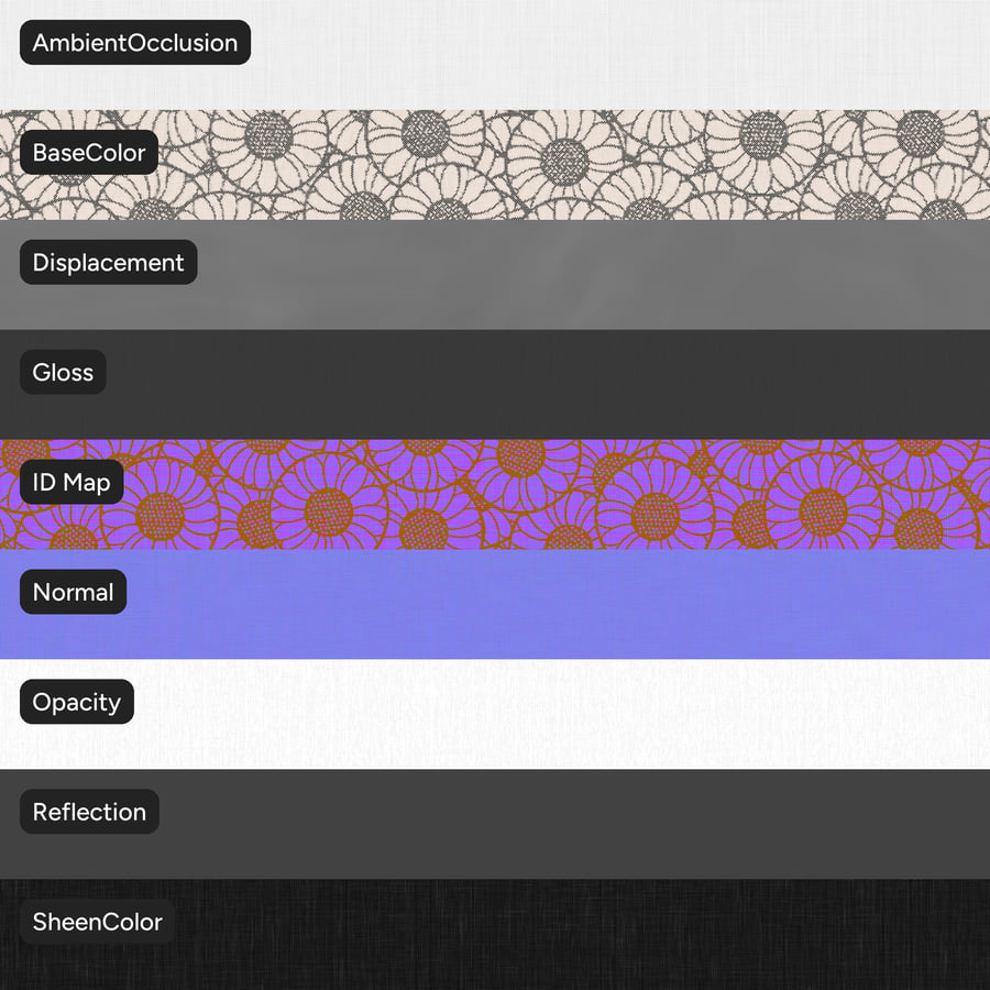 Orakelblume Pattern Upholstery Fabric Texture, Blush Pink & Grey