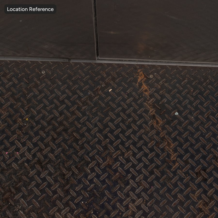 Textura de metal em placa diamantada enferrujada