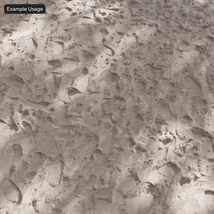 Textura de pegadas na areia, bege