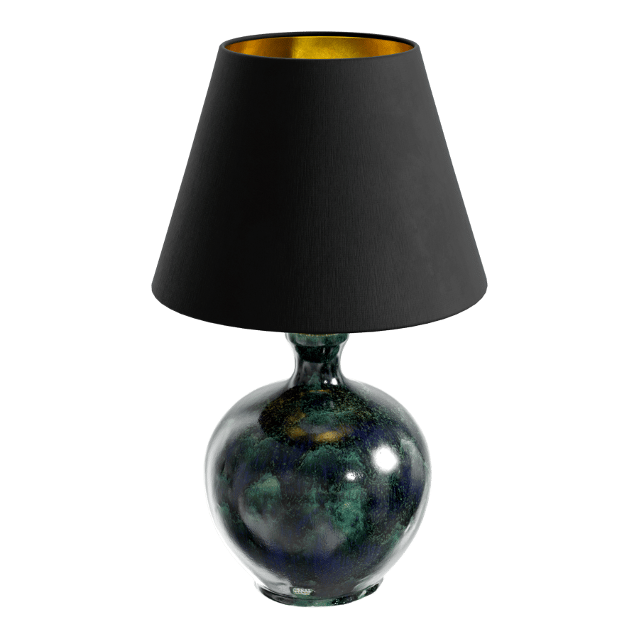 Eno Ceramic Olive Granada Shade Lamp Model, Green