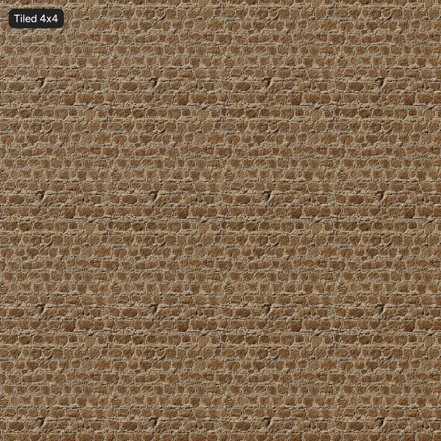 Plastered Cobblestone Wall Texture, Beige