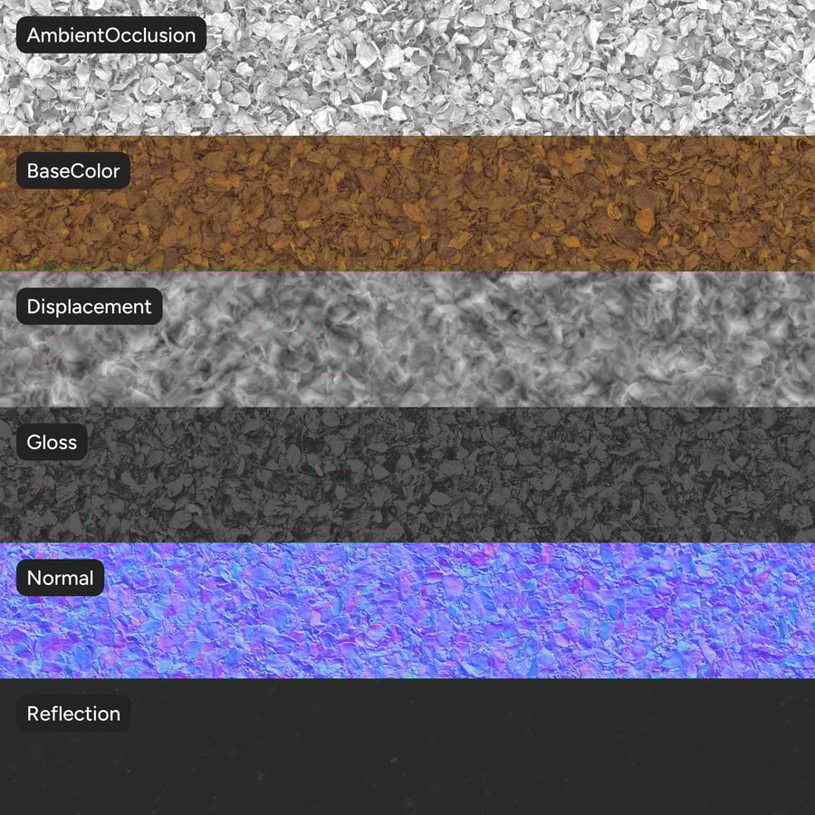 Textura das folhas secas
