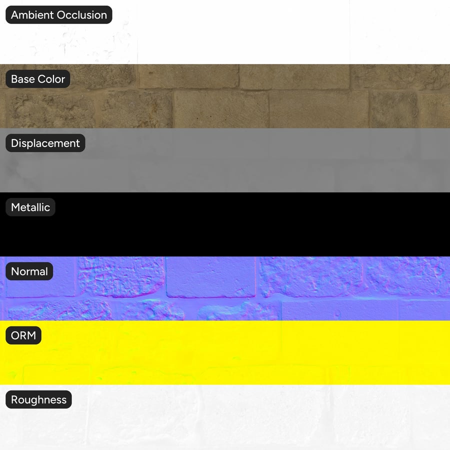 Old Weathered Limestone Block Wall Texture
