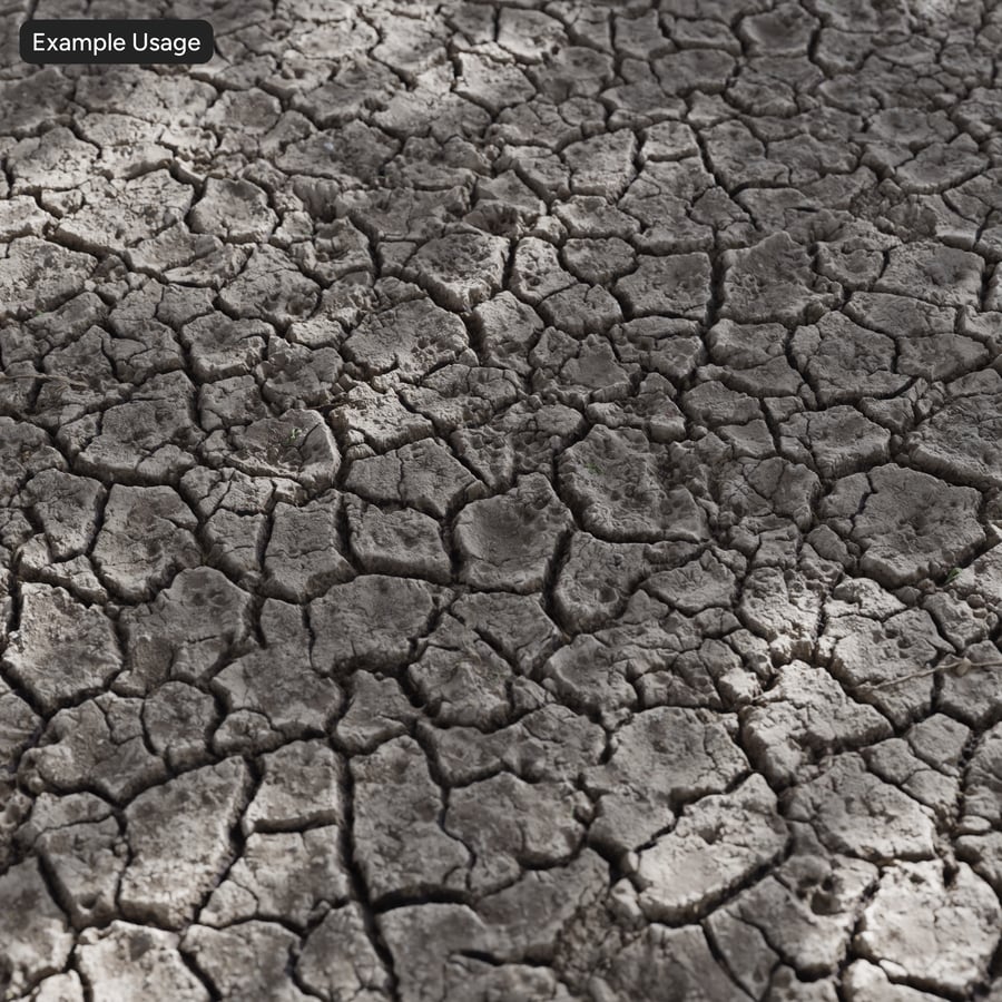 Textura de lama seca e muito rachada