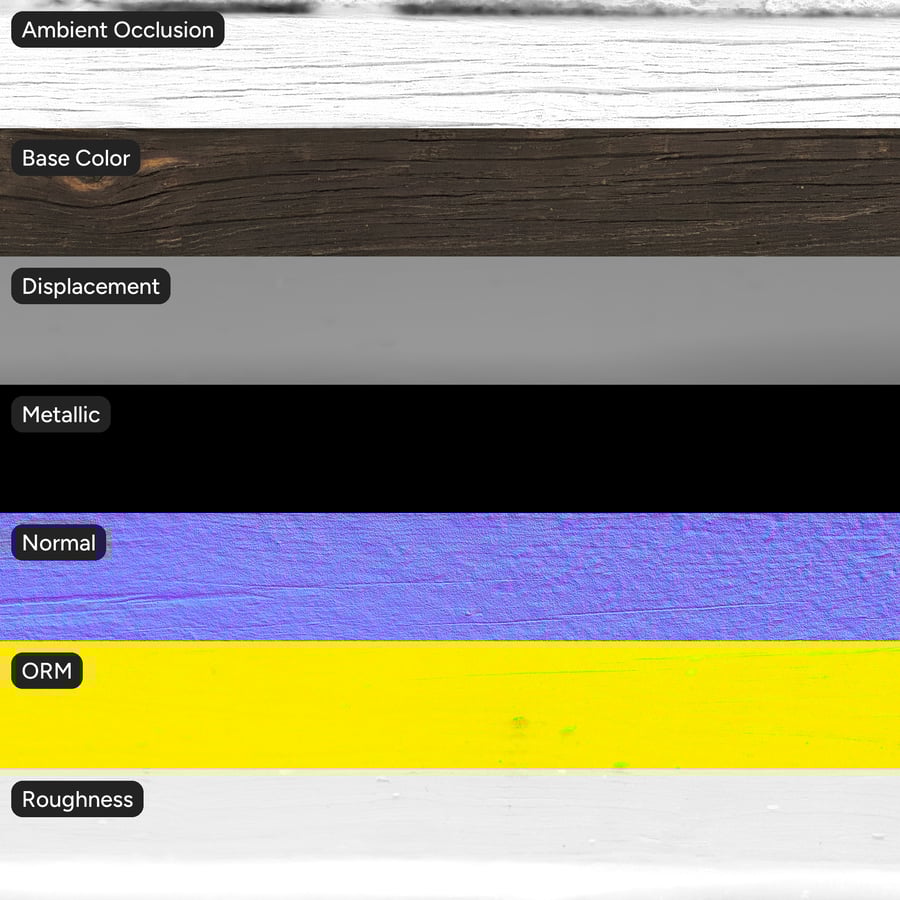 Algae Covered Rough Hewn Wood Wall Texture, Brown